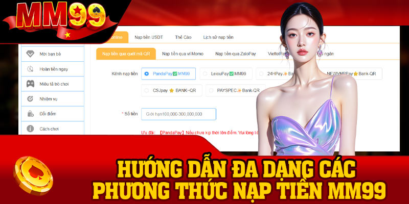 Hướng dẫn đa dạng các phương thức nạp tiền MM99